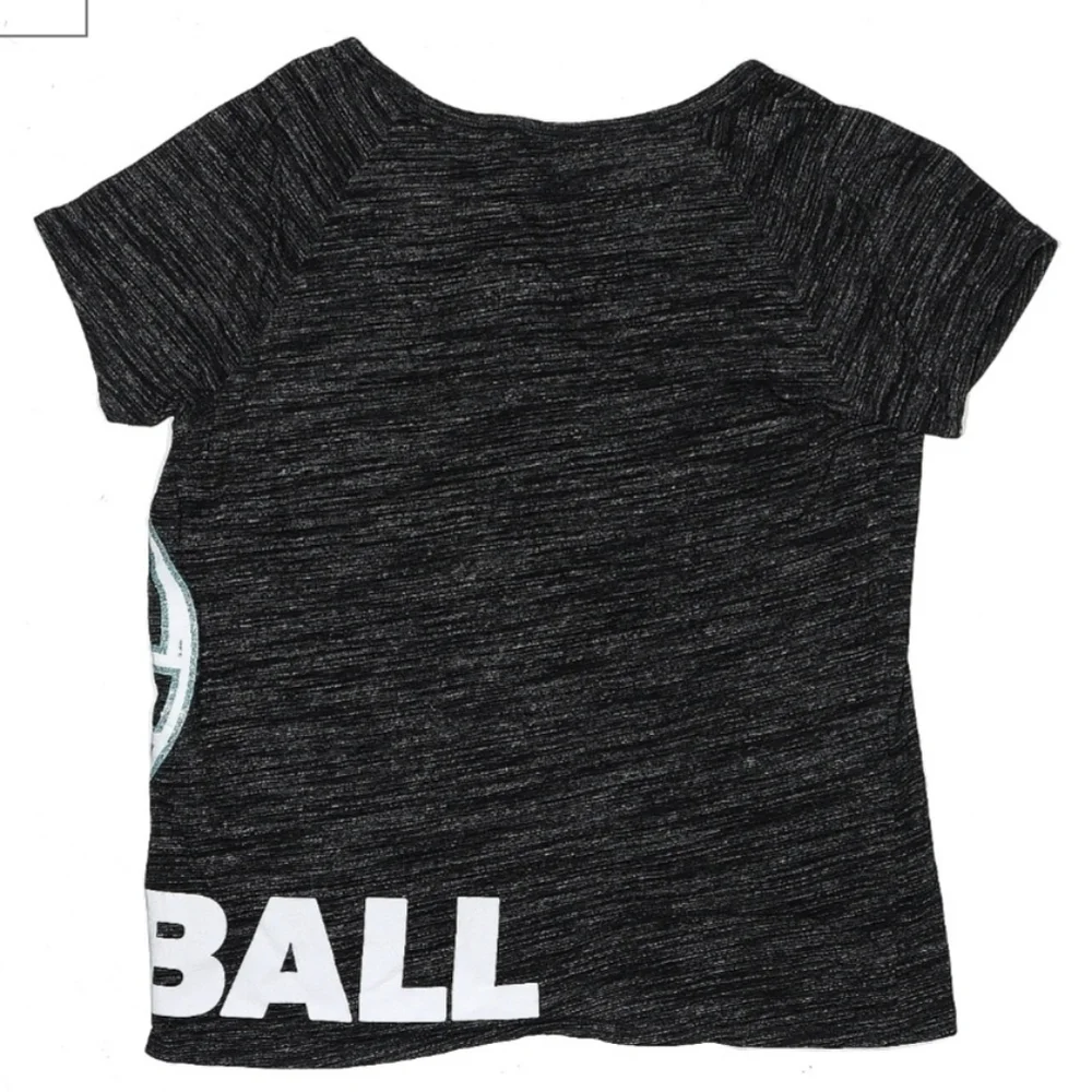 Justice Active Sport Volleyball T-Shirt Heathered Grey Glitter Detail Girl's 20
